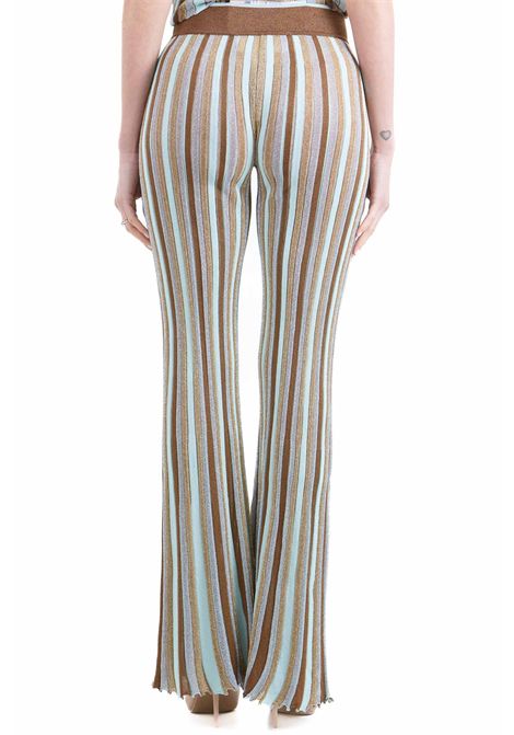 Pantalone wide leg con rigatura links e flexage CIRCUS HOTEL | Pantaloni | H5SI06CIRQ2